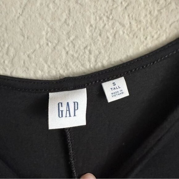 Old Navy Black Jersey Ruched Dress Size Small Tall - Picture 7 of 10